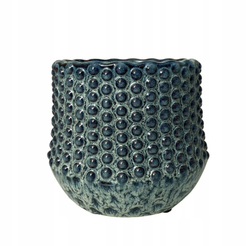 Donica osłonka bąbelkowa niebieska Ø 13,5X13,5cm.