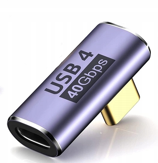 Adapter kątowy 90 stopni z usb-c do USB4.0 typ-c/Thunderbolt 4