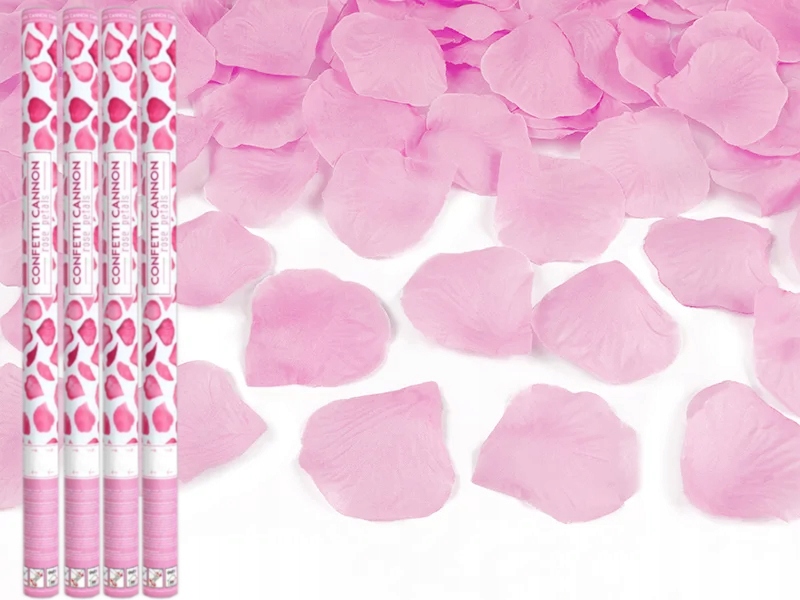 TUBY STRZELAJĄCE RÓŻOWE PŁATKI RÓŻ ARMATKA NA WALENTYNKI ŚLUB WESELE 80cm