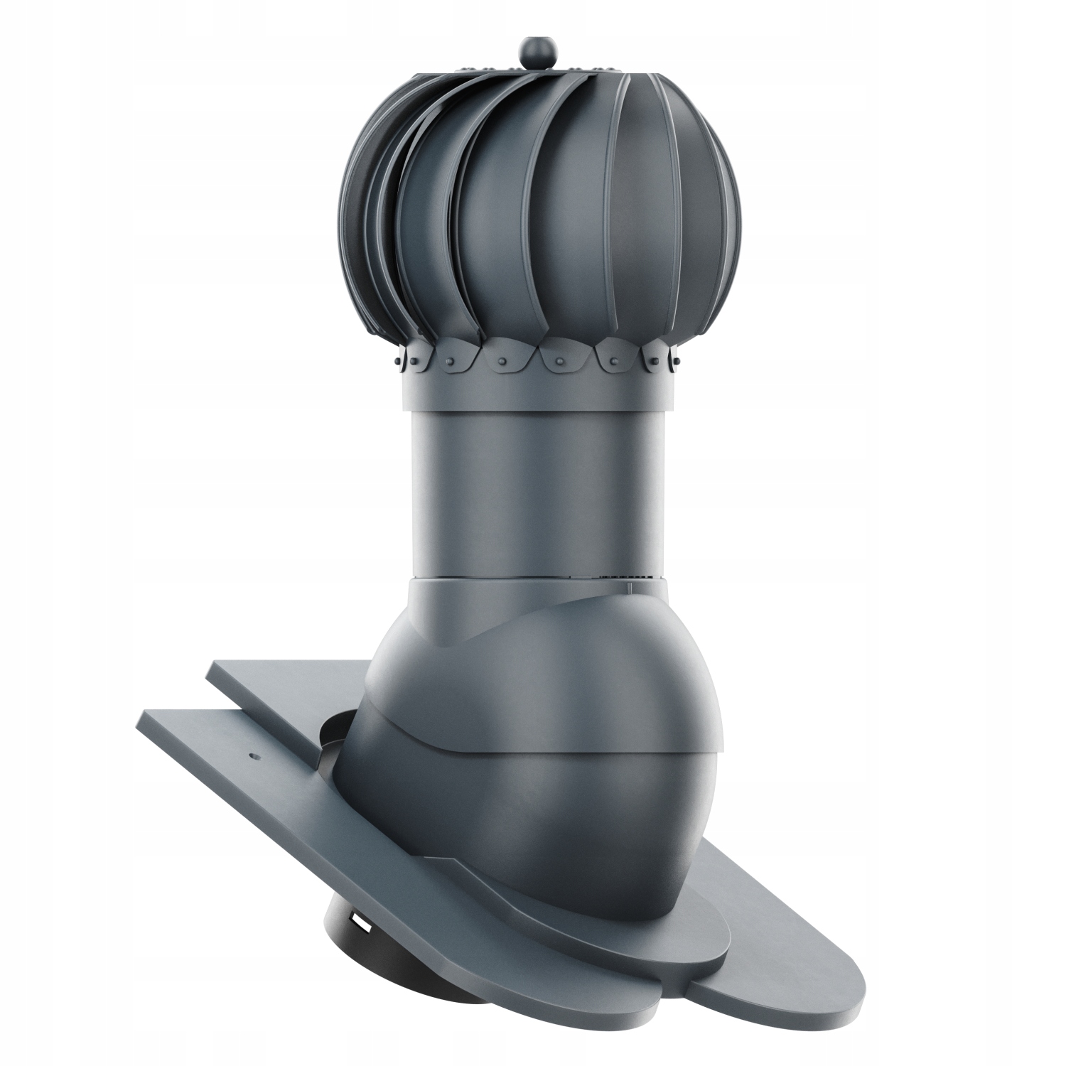 Větrací komín Otočný kulovitý fi125 kaprařská kulička s krajkou Antracitová