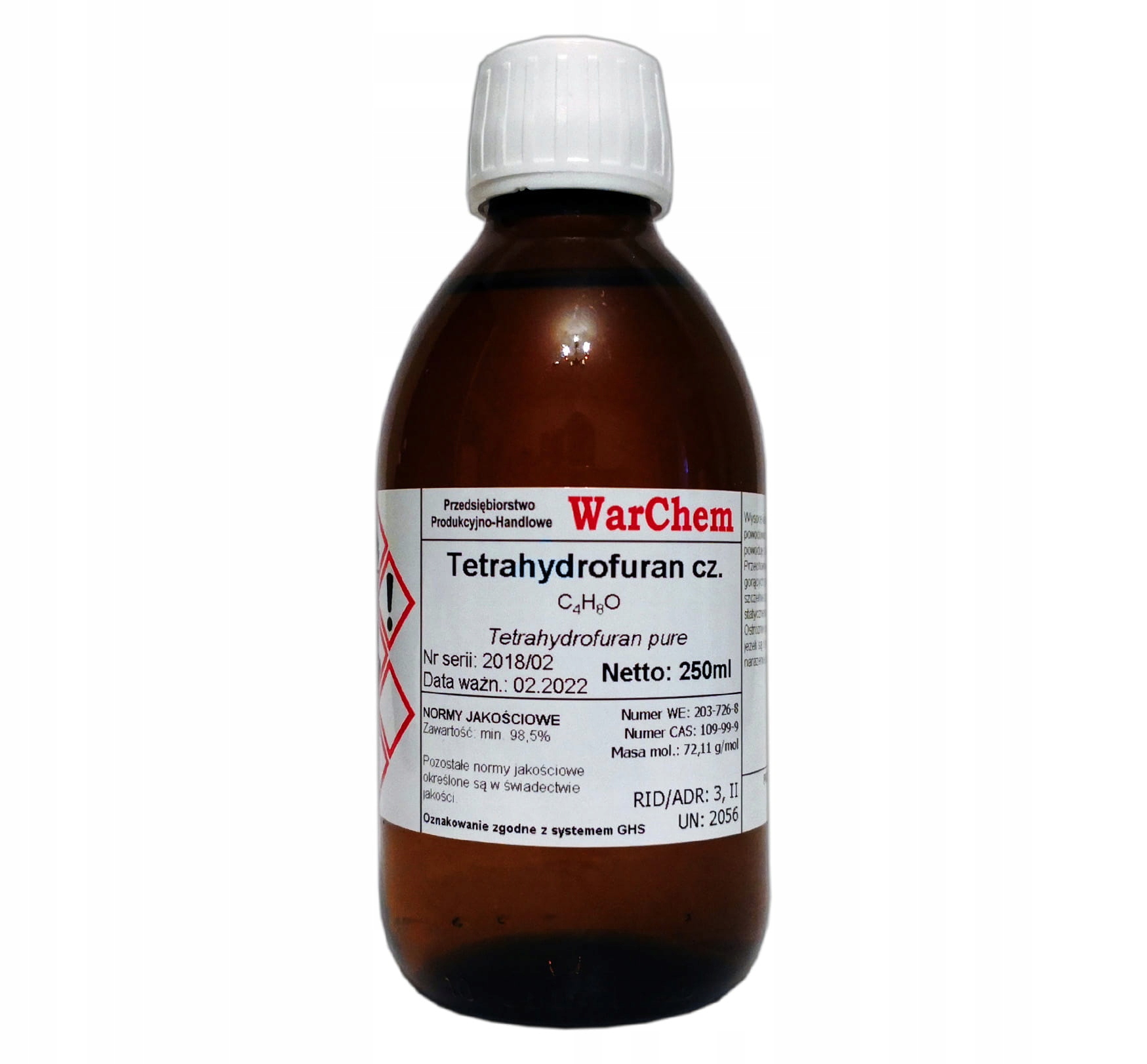 

Tetrahydrofuran Thf 250ml Warchem [58525]