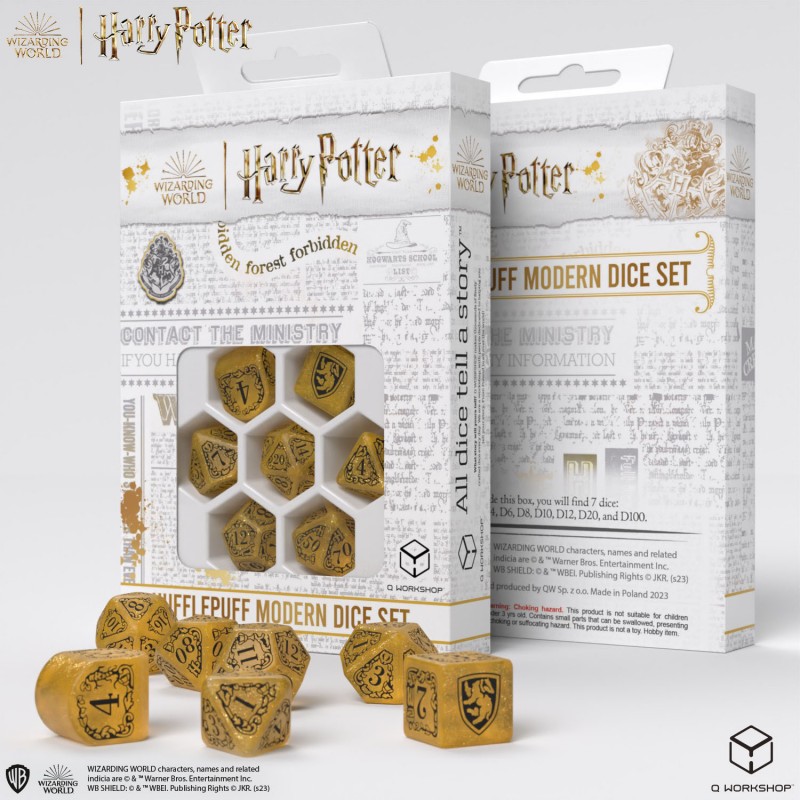 HARRY POTTER Modern Hufflepuff Dice Set Żółty