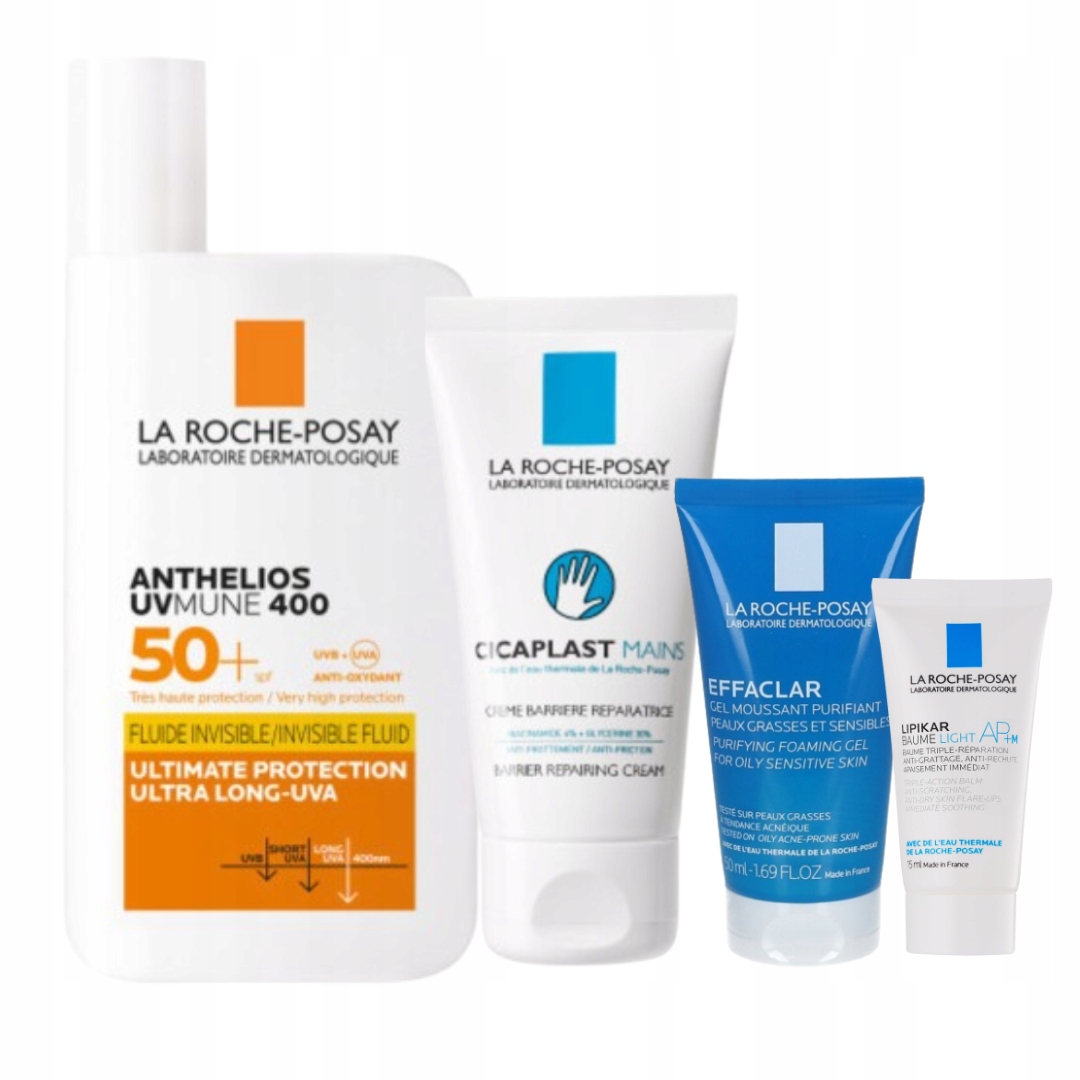 La Roche-Posay Zestaw Anthelios SPF50+ 50ml Cicaplast B5 krem do rąk 50ml