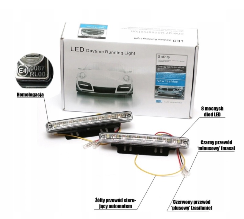 Światła do jazdy dziennej LED DRL AUTOMAT homolog. Producent części Inny