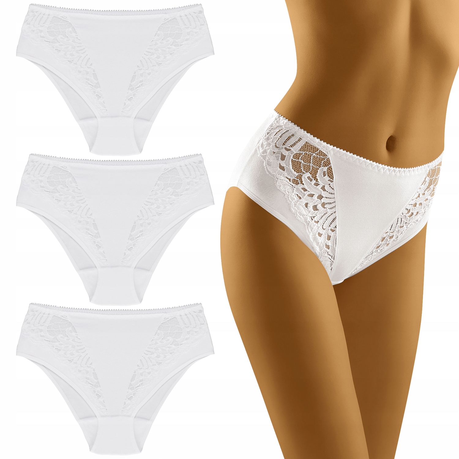 Wolbar Eco-Ga Kalhotky Dámské kalhotky 3-balení bílé XL