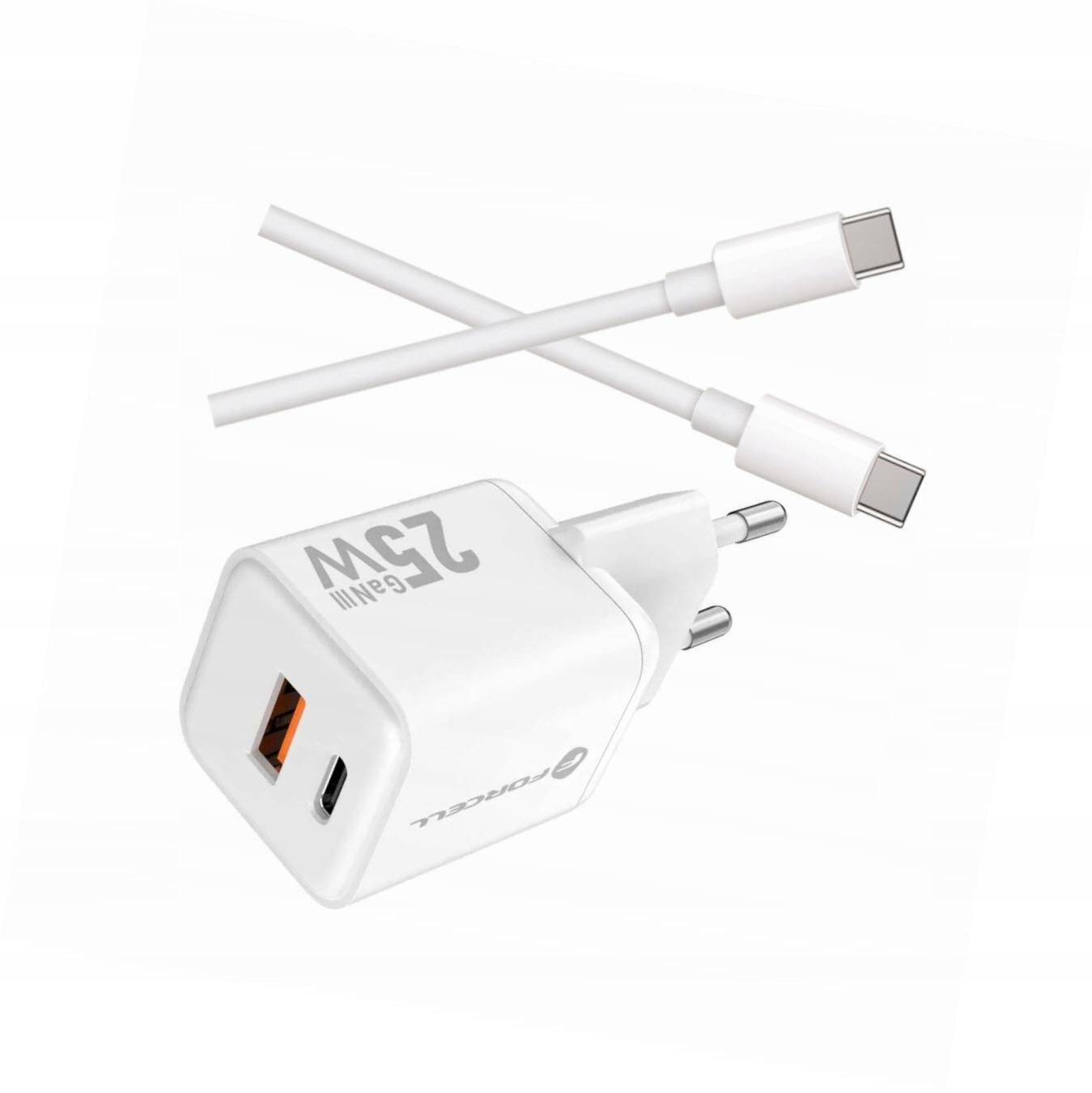 Szybka ładowarka Gan 25W 2 porty z długim kablem Usb-c do Realme 10