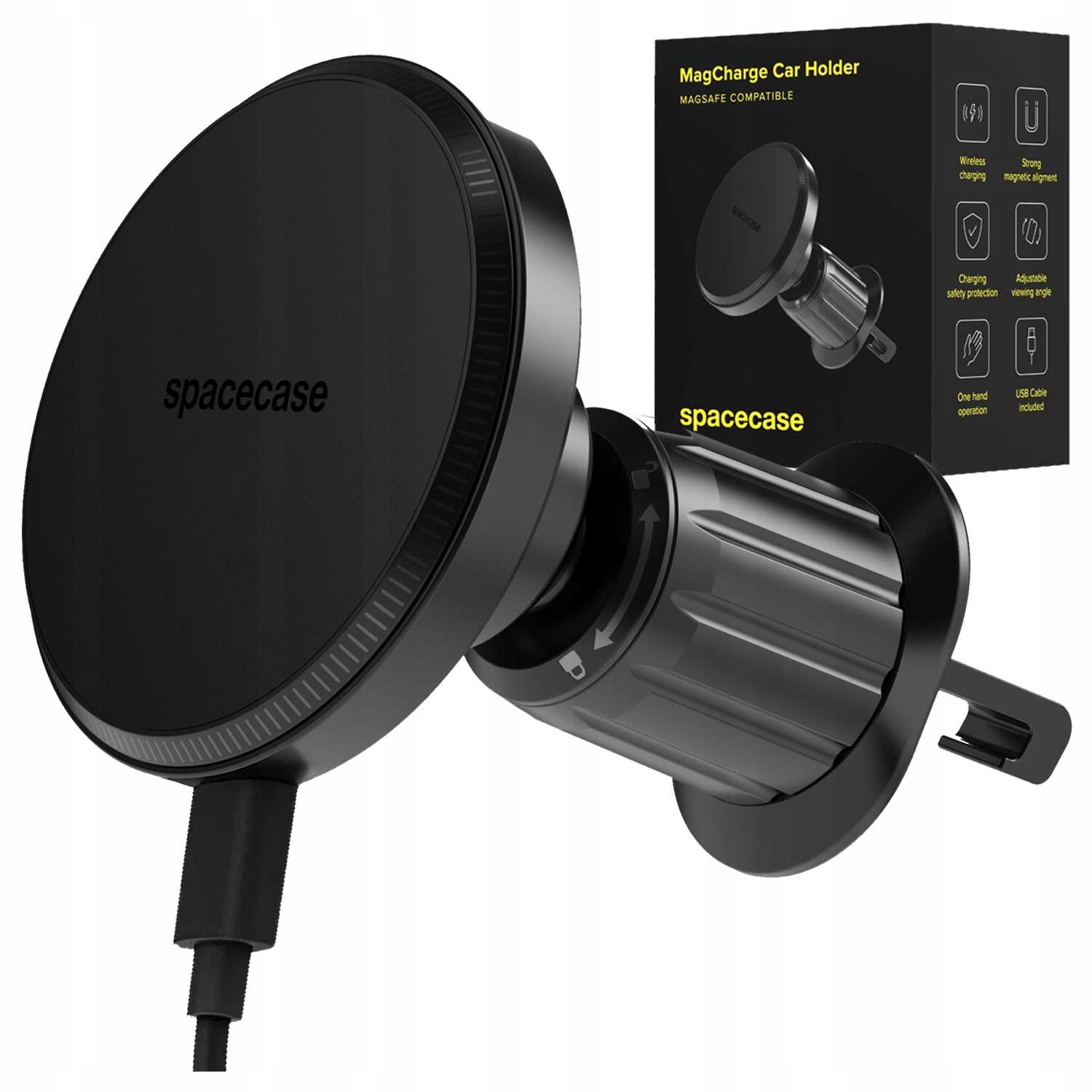 Spacecase Držák do auta Air Vent MagCharge WM11B černý