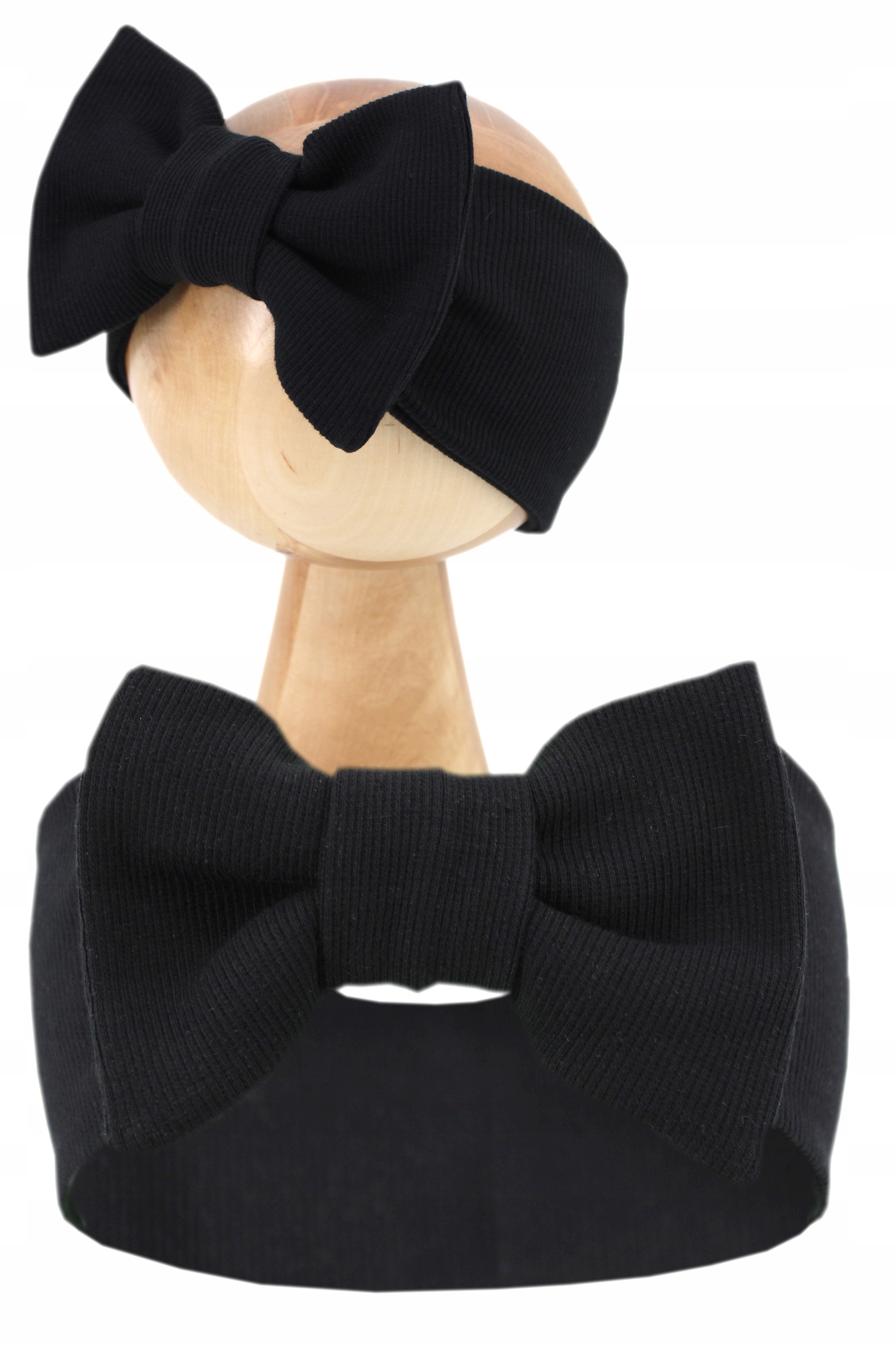 OPASKA DZIECIĘCA NA GŁOWĘ Z KOKARDĄ DLA DZIEWCZYNKI PRĄŻEK WIOSNA / JESIEŃ