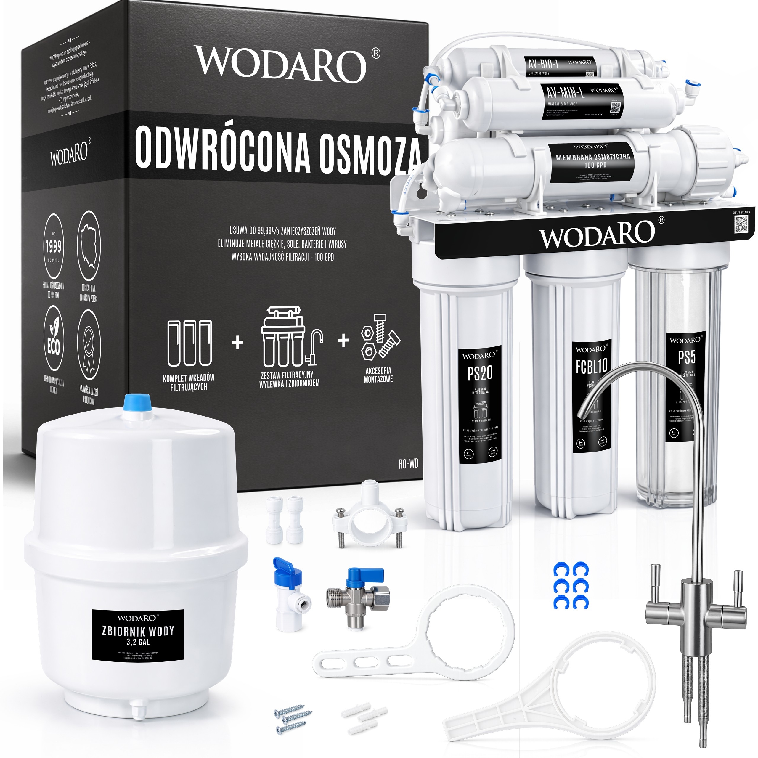 Filtr do Wody pod Zlew RO7 Odwrócona Osmoza z Mineralizatorem do Kuchni