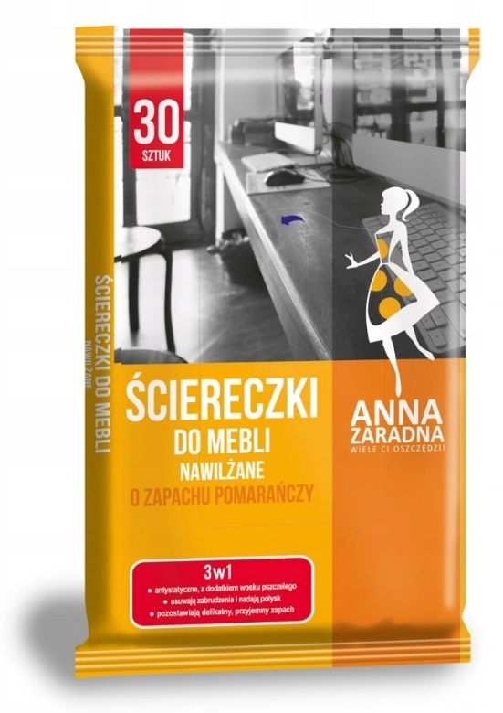 

Az Ściereczki Nawilżane 30szt. do Mebli Pomarańcz