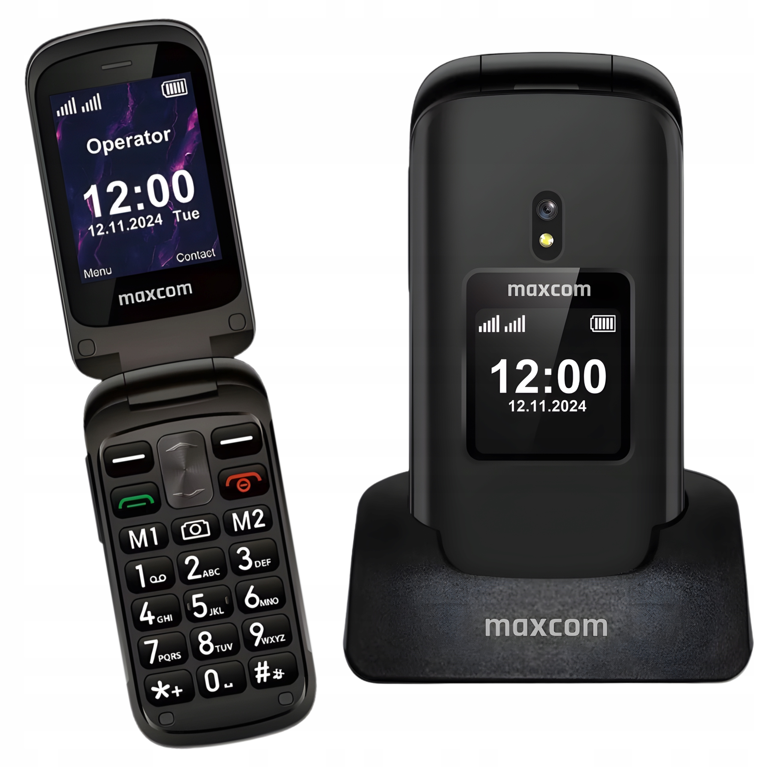 Telefon z klapką aktywną dla seniora Maxcom MM834 Duże Klawisze,,S-O-S 4G