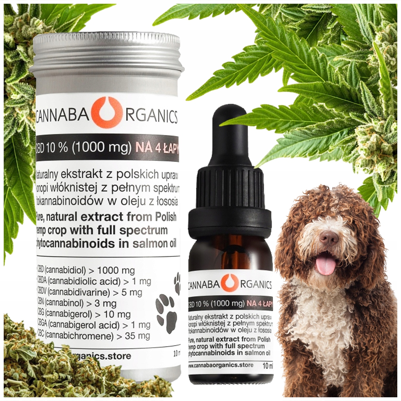 Cbd Konopný Olej Pro Psa Kočku 10% 1000 mg Plné spektrum 10 ml Premium
