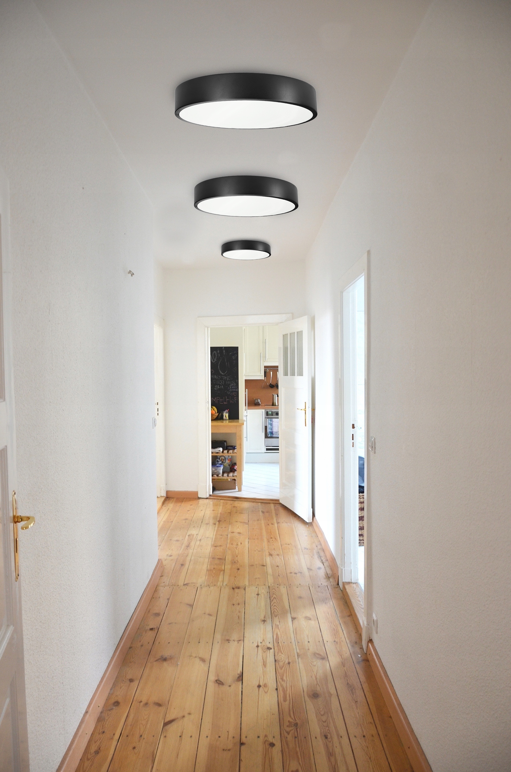 Panel LED 30W plafon natynkowy sufitowy okrągły barwa ciepła czarny 40cm Rodzaj gwintu zintegrowane źródło LED