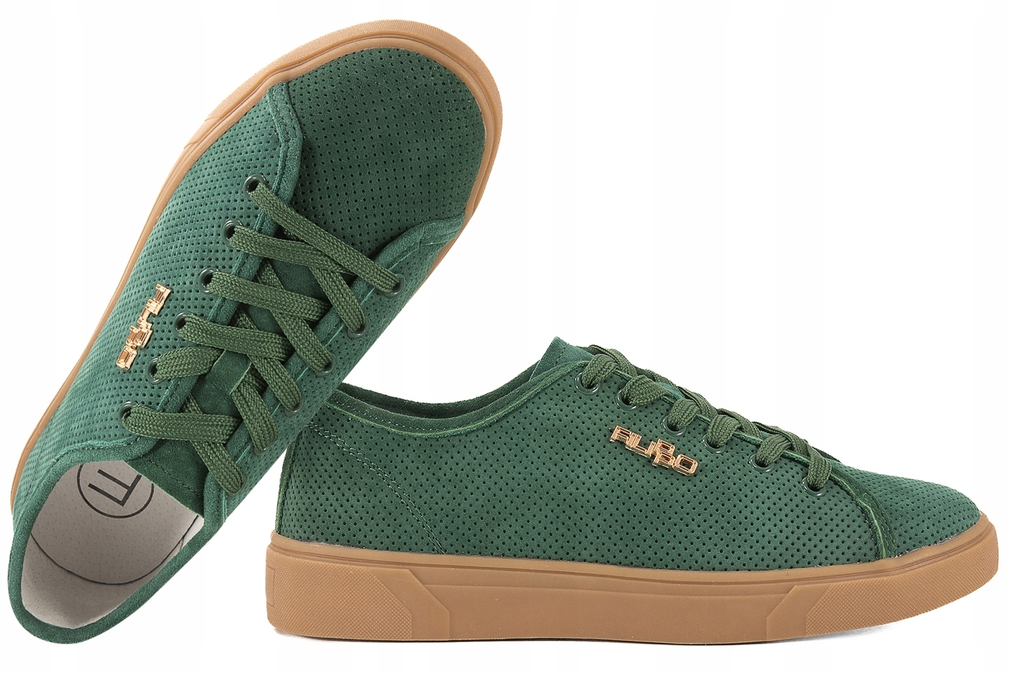 Filippo DP7666 Kožené Polobotky Sportovní Tenisky Semišové zelená 38