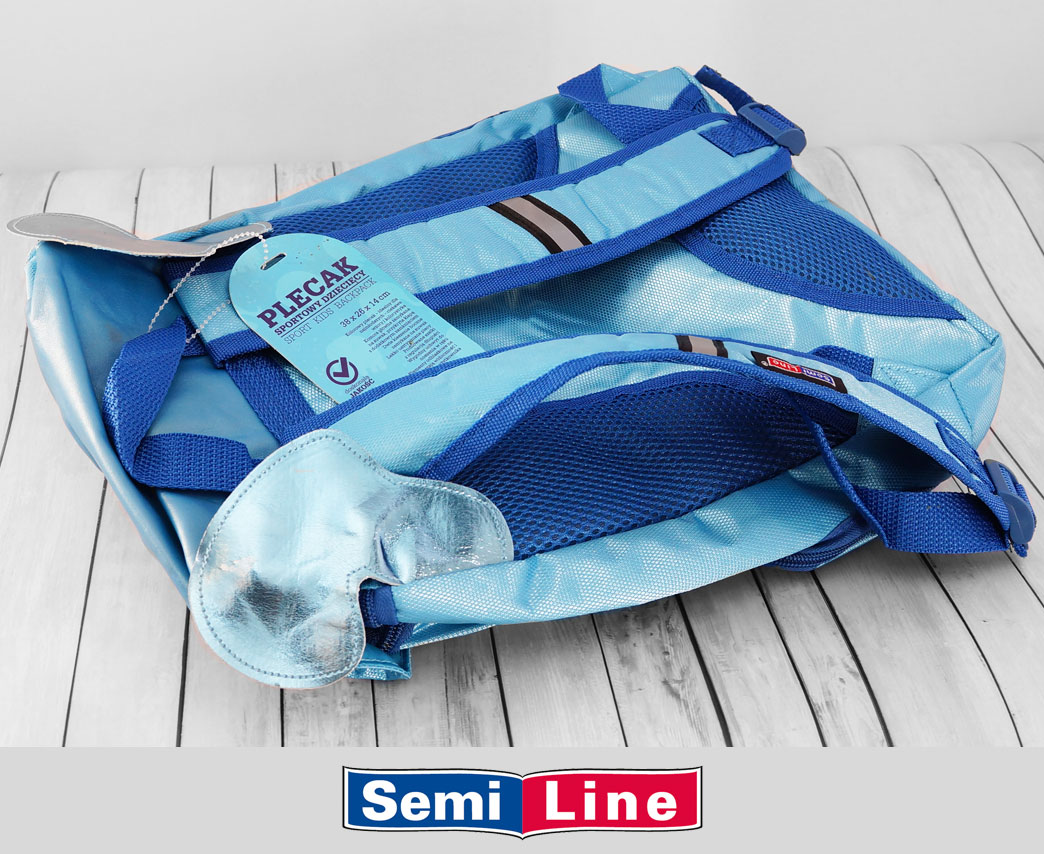 PLECAK SZKOLNY SPORTOWY PLECACZEK DZIECIĘCY SŁONIK Kolor dominujący odcienie niebieskiego