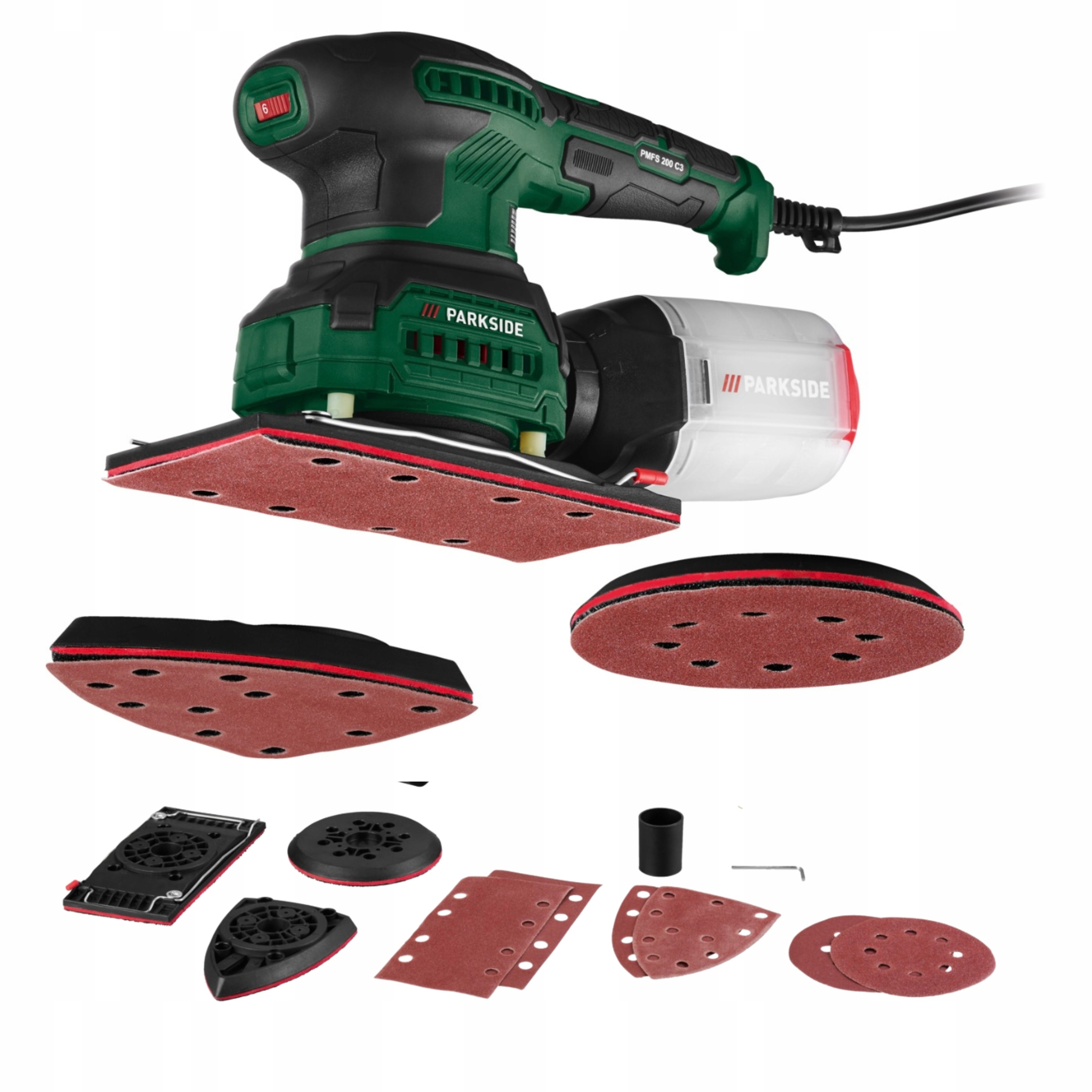 Szlifierka wielofunkcyjna Parkside 3w1 sieciowa 200 W Pmfs 200 C3