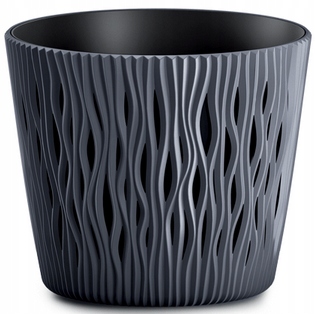 

Doniczka Osłonka Kwiaty Sandy Roud Antracyt 19CM