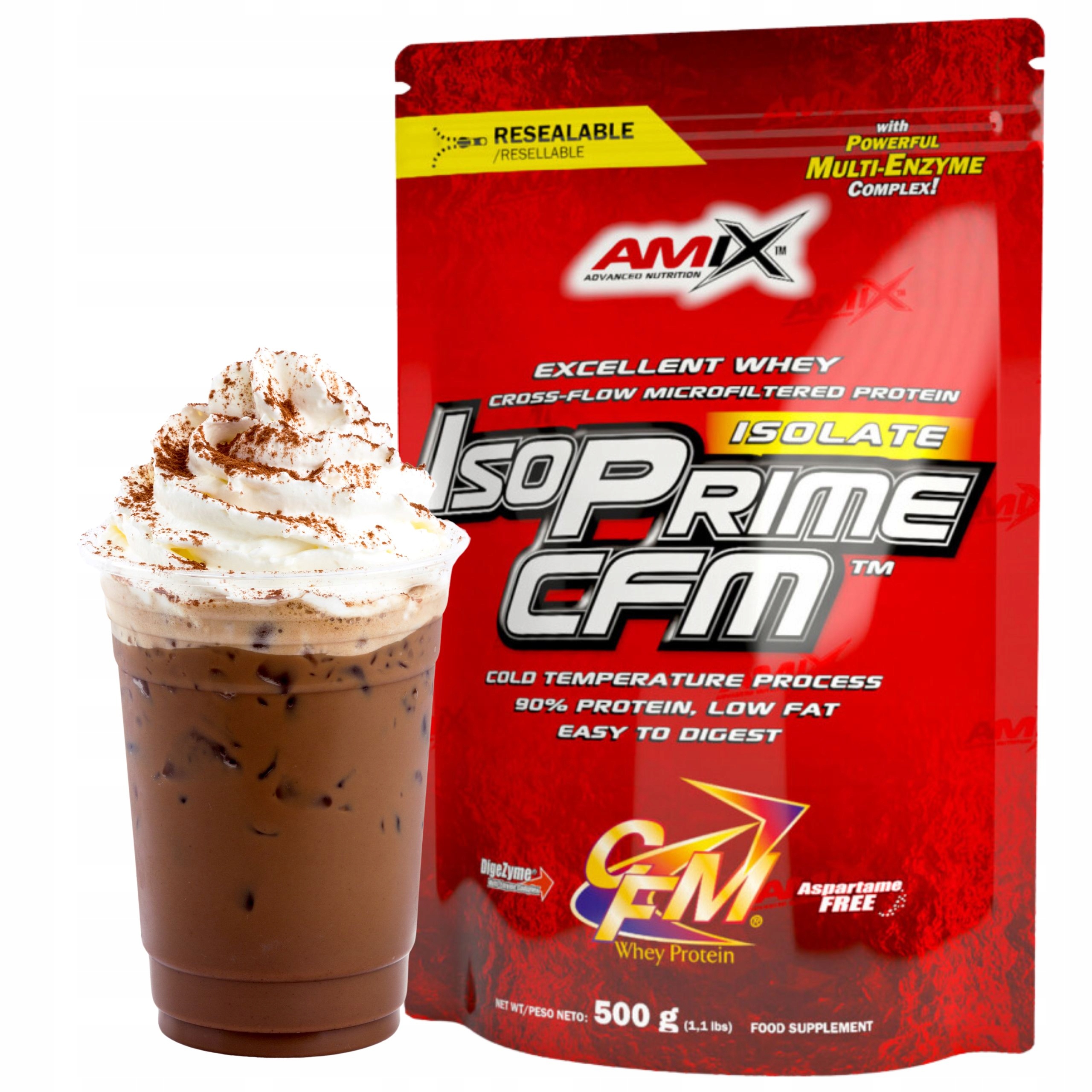 Protein bez cukru Keto Protein Izolát Wpi 90 Amix káva mokka