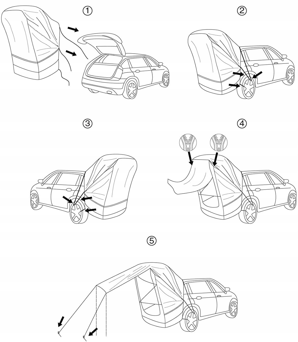 NAMIOT BAGAŻNIKA DLA SUV SAMOCHODU CZARNY Marka bez marki