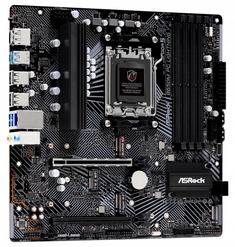 ASRock B650M Pg Lightning Amd B650 AM5 4x DDR5 DIMM 3x M.2 Hdmi