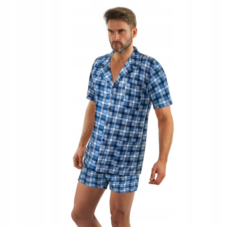 2182/10 Rozepínací pánské pyžamo, krátké kraťasy Sesto Senso