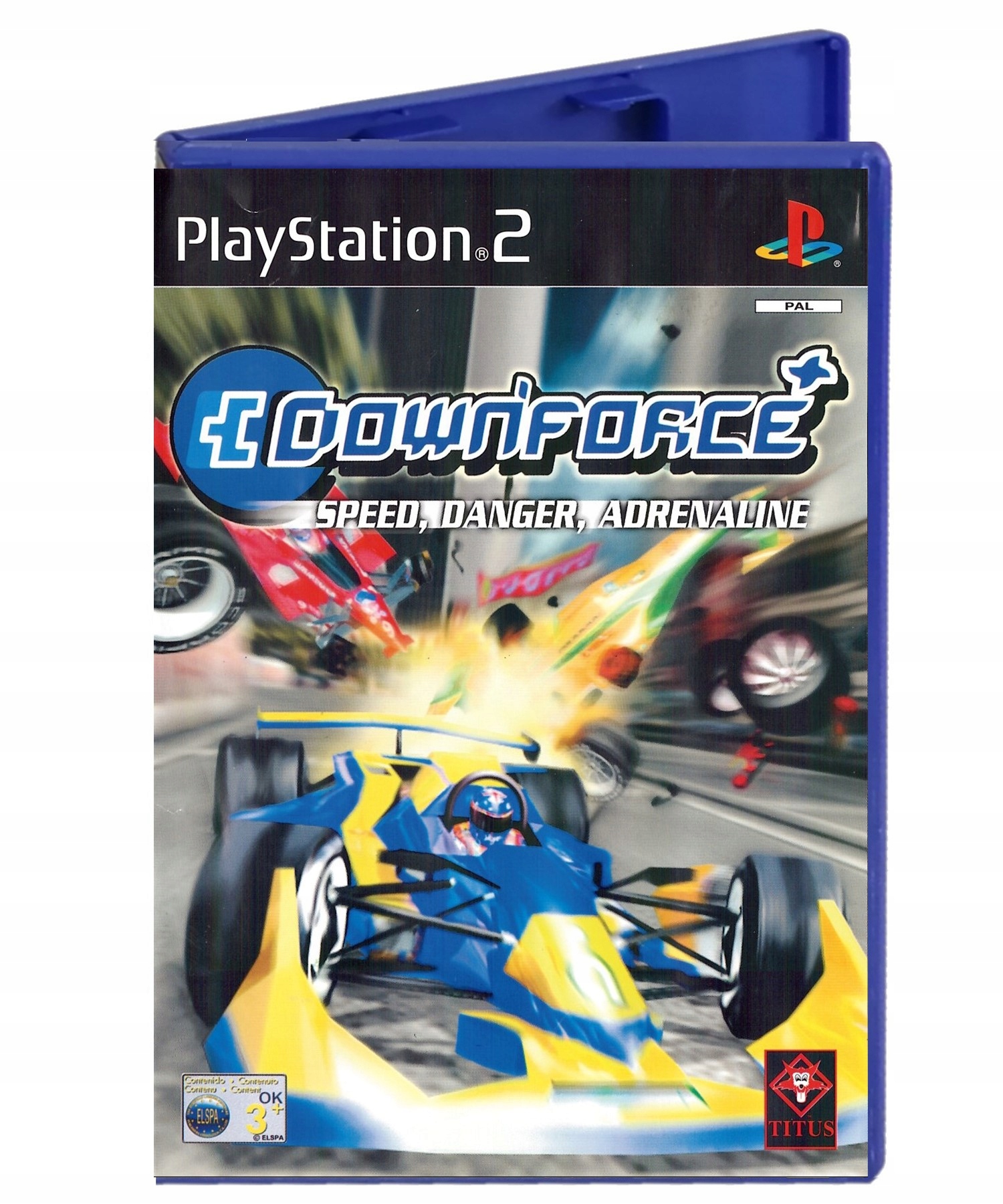 Gra wyścigowa DOWNFORCE efektowne kraksy na PS2