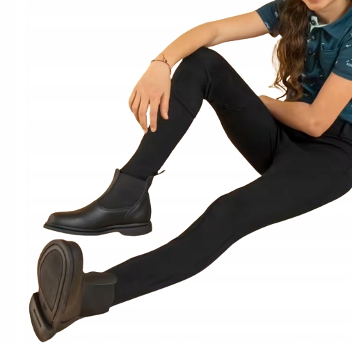 SPODNIE DO JAZDY KONNEJ Bryczesy Dla Dzieci 104-110 Kolor czarny