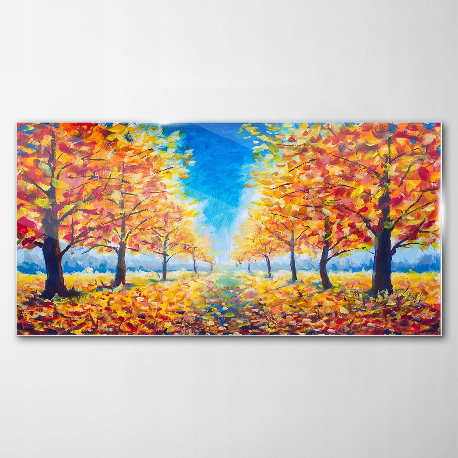 Tvrdený sklenený obraz Jeseň Park Listy 100x50