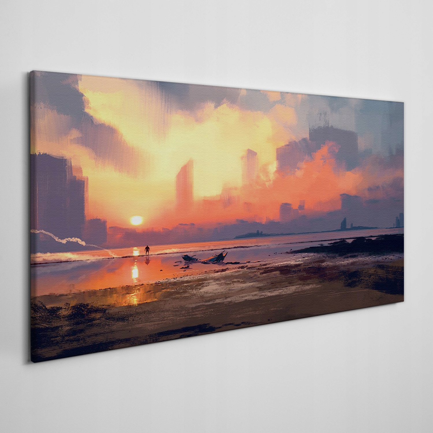 

Obraz na ramie płótno Mgła zachód słońca 100x50 cm