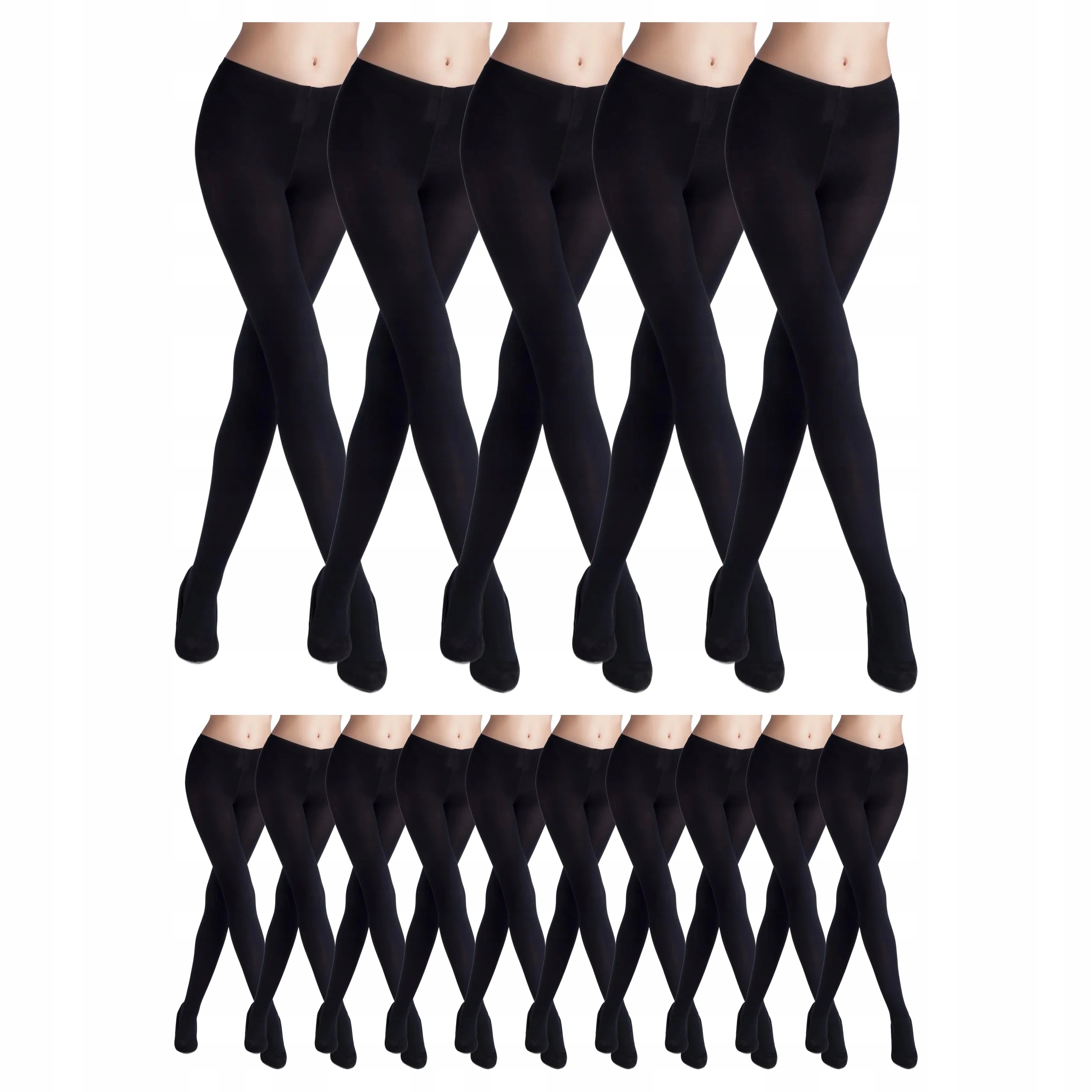 15x neprůhledné Punčocháče Cover 100 den Marilyn Nero 5-XL