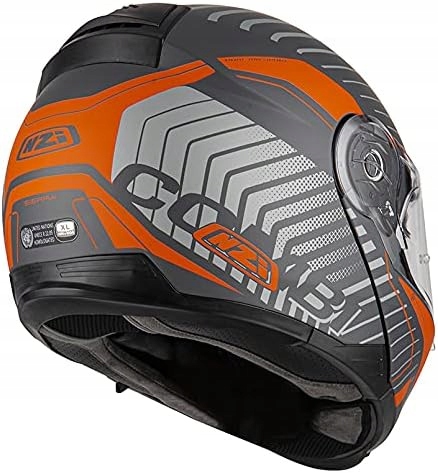 NZI Combi Duo 2 - Modułowy Kask Motocyklowy Poliwęglan Szaro-Pomarańczowy Producent inny