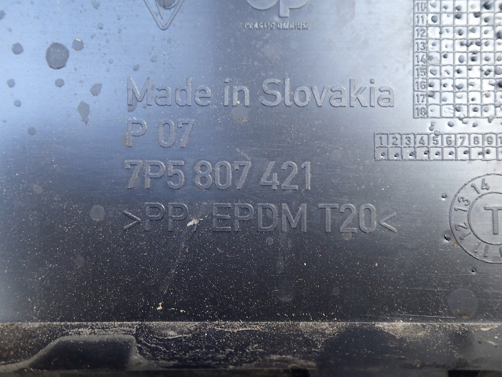 bumper rear part rear PORSCHE CAYENNE 2 II 7P5 10-15R