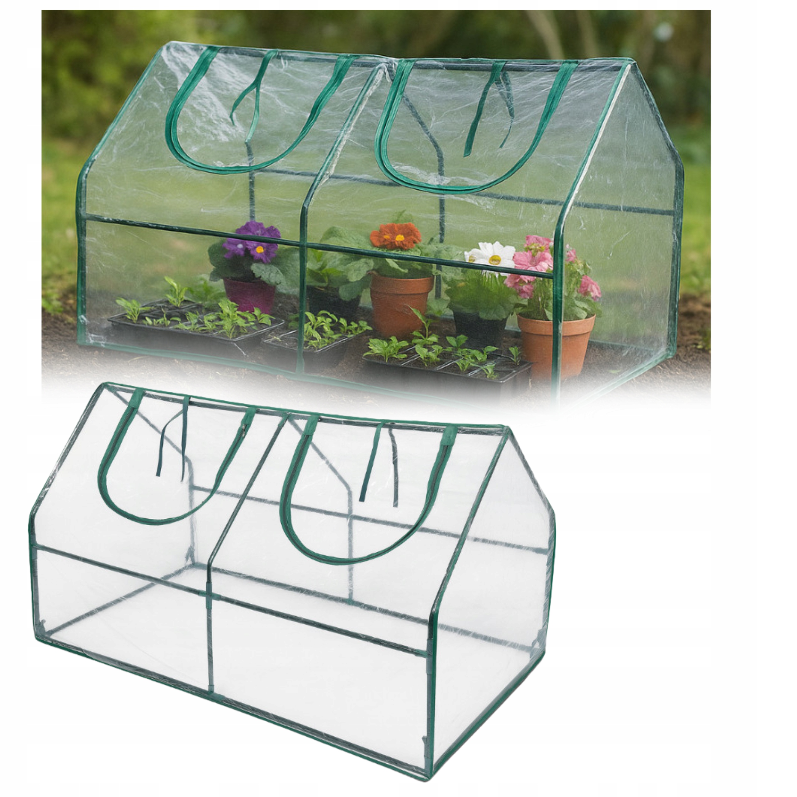 Mini zahradní skleník fóliový tunel 180x92x92 zeleninový transparentní