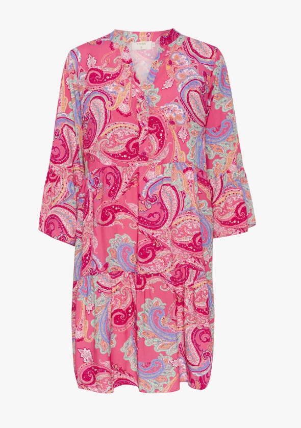 Cream růžové letní šaty velikost L/XL