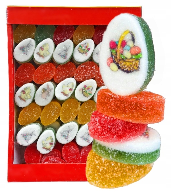Velikonoční želé v cukru Vajíčka Ideální na Vánoce 3 Kg