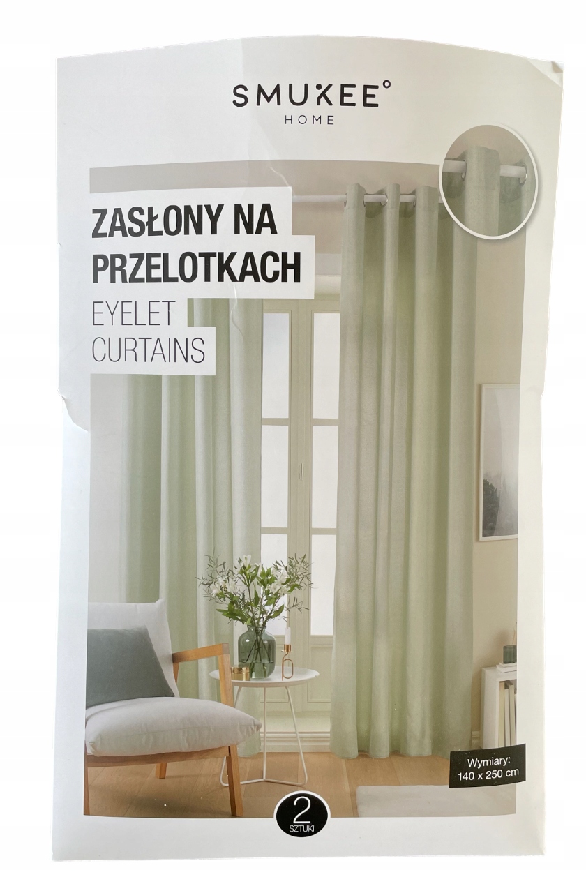 

Zasłony Zelone Boho Na Przelotkach 2 szt 140x250