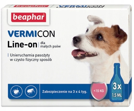 

Beaphar Vermicon Ektopasożyty Dog S 3x1,5ml