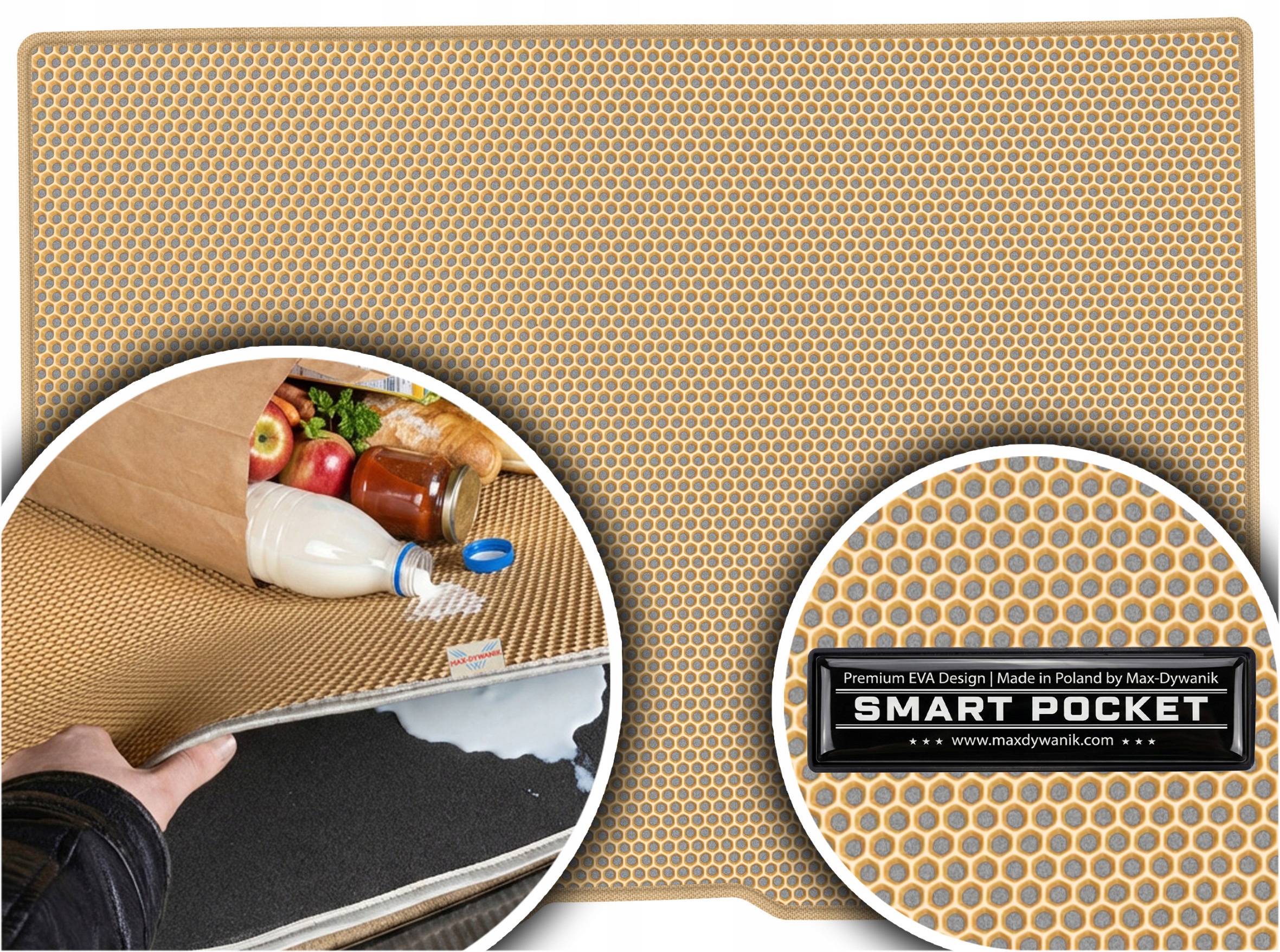 Audi A3 III 8V Hb Sp 2012-2020 Vložka do batožinového priestoru Eva Smart Pocket Béžová