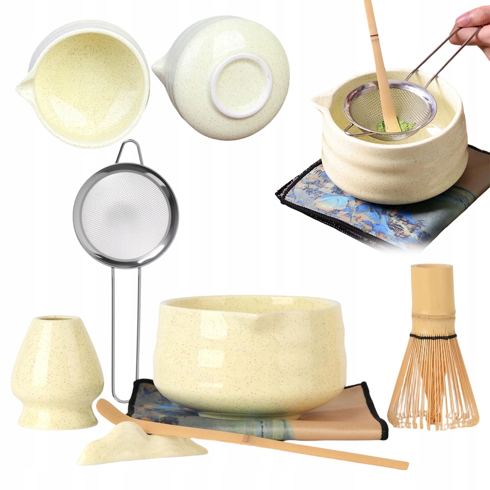 7 Ks Dárková Sada na čaj Matcha Sada metel Matcha s metličkou