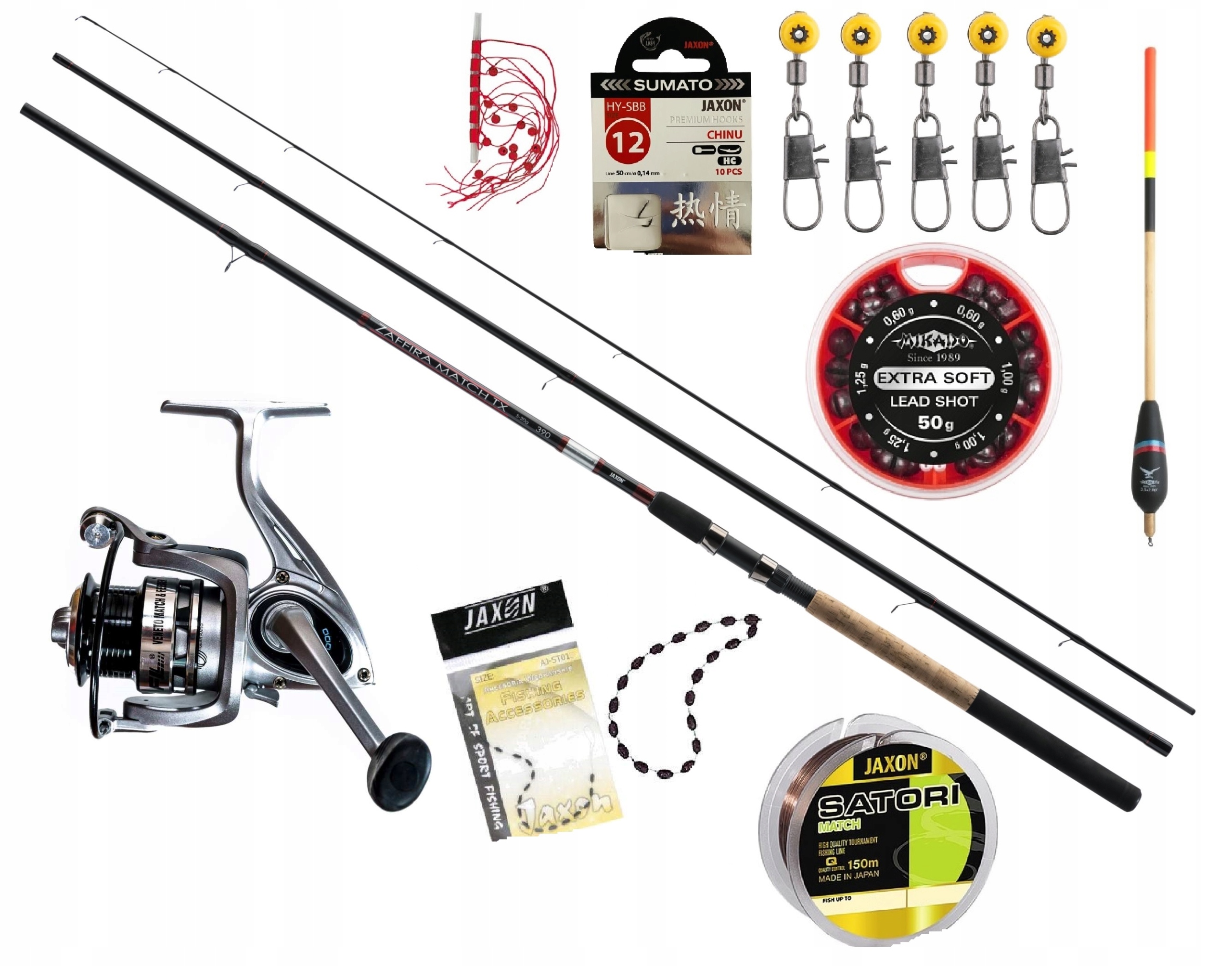 Zestaw spławikowy Wędka Jaxon Kołowrotek Match