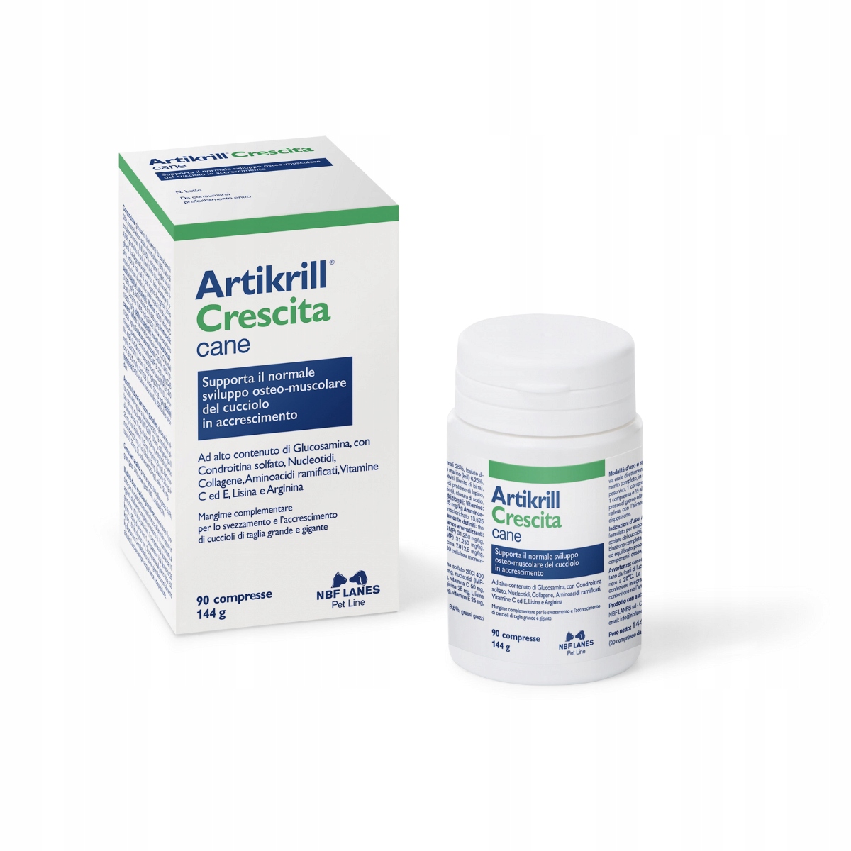 Levně Nbf Lanes Artikrill Crescita cane 90 – podpora růstu štěňat