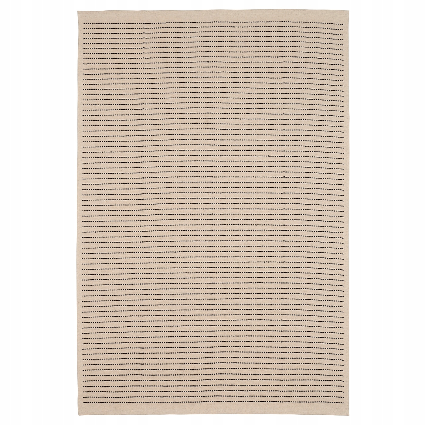 Koberec tkaný na plocho, přírodní, černý, 120 x 180 cm Starreklinte