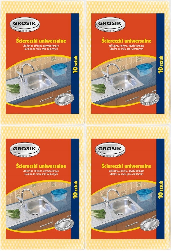 

Grosik Ściereczki uniwersalne 50x34 cm 10szt x4