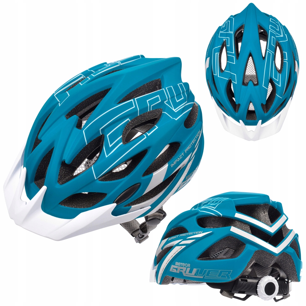 Kask Rowerowy Z Regulacją Na Rower Z Daszkiem Elementy Odblaskowe Meteor