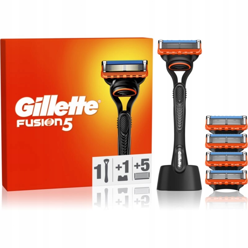 Gillette Fusion5 holicí strojek se stojánkem náhradní břity 5 ks