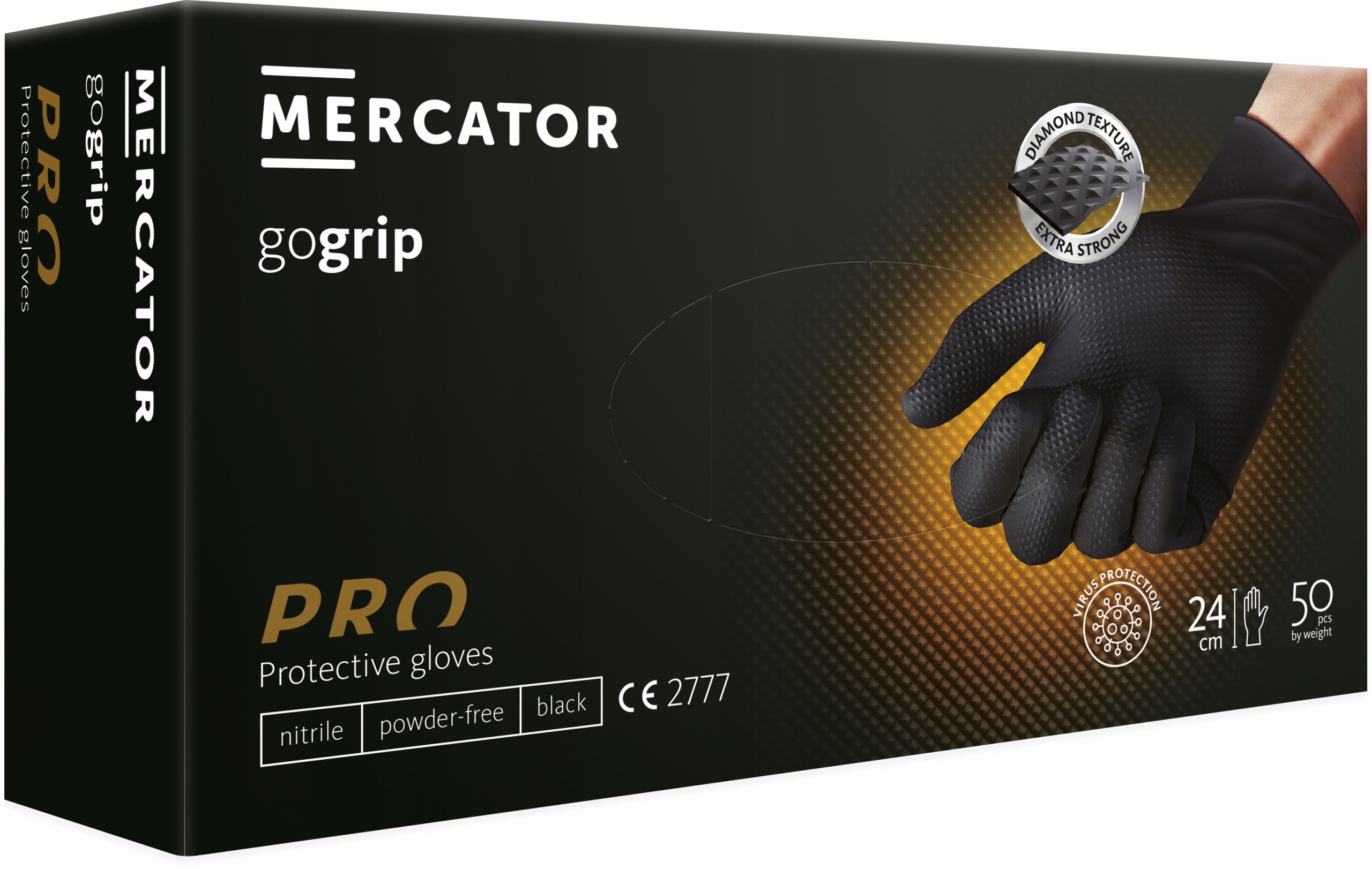 

Rękawice Nitrylowe M Black Bardzo Mocne Grip