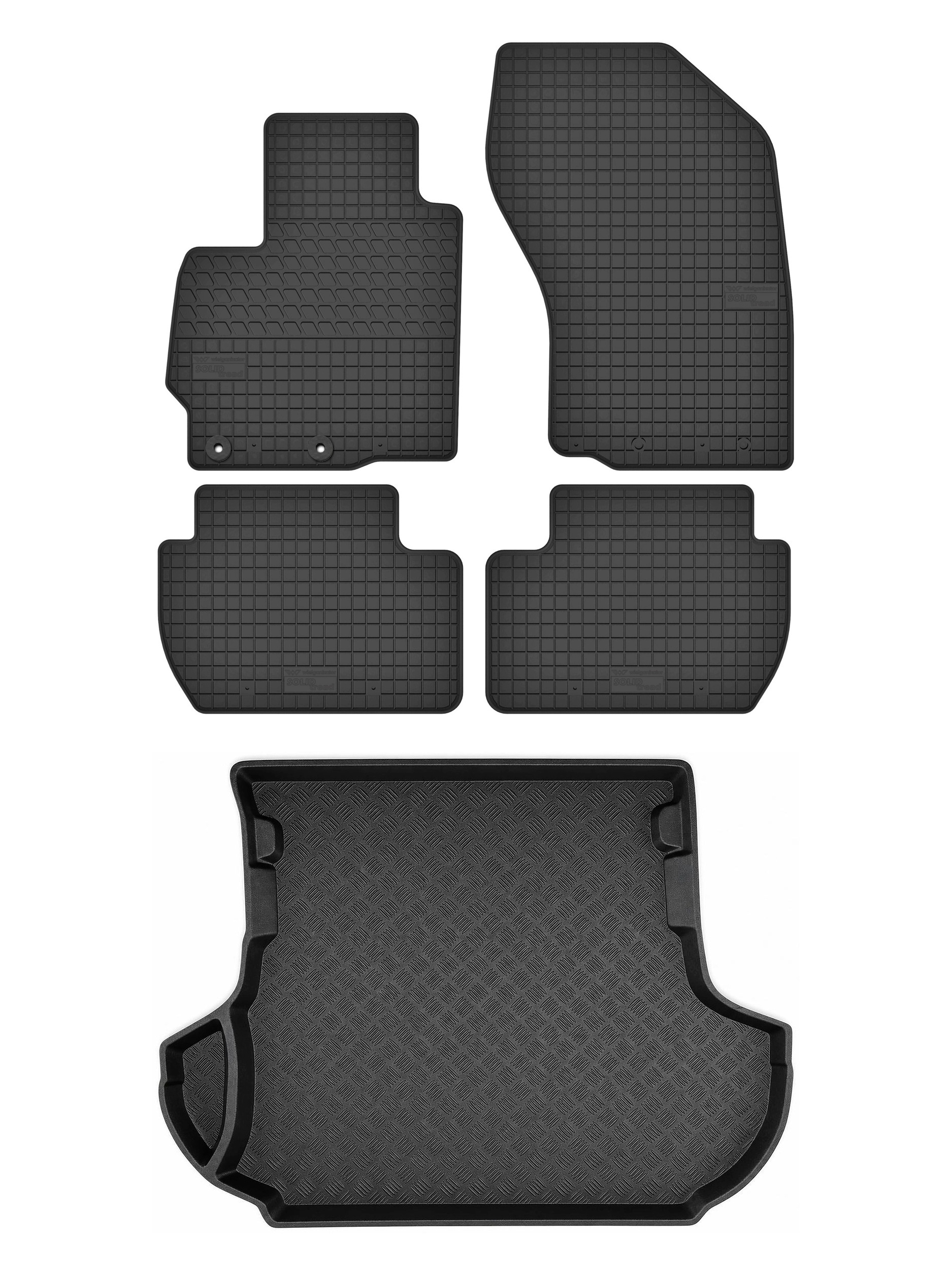 Gumové koberce rohož do kufru pro: Mitsubishi Outlander II 2006-2013