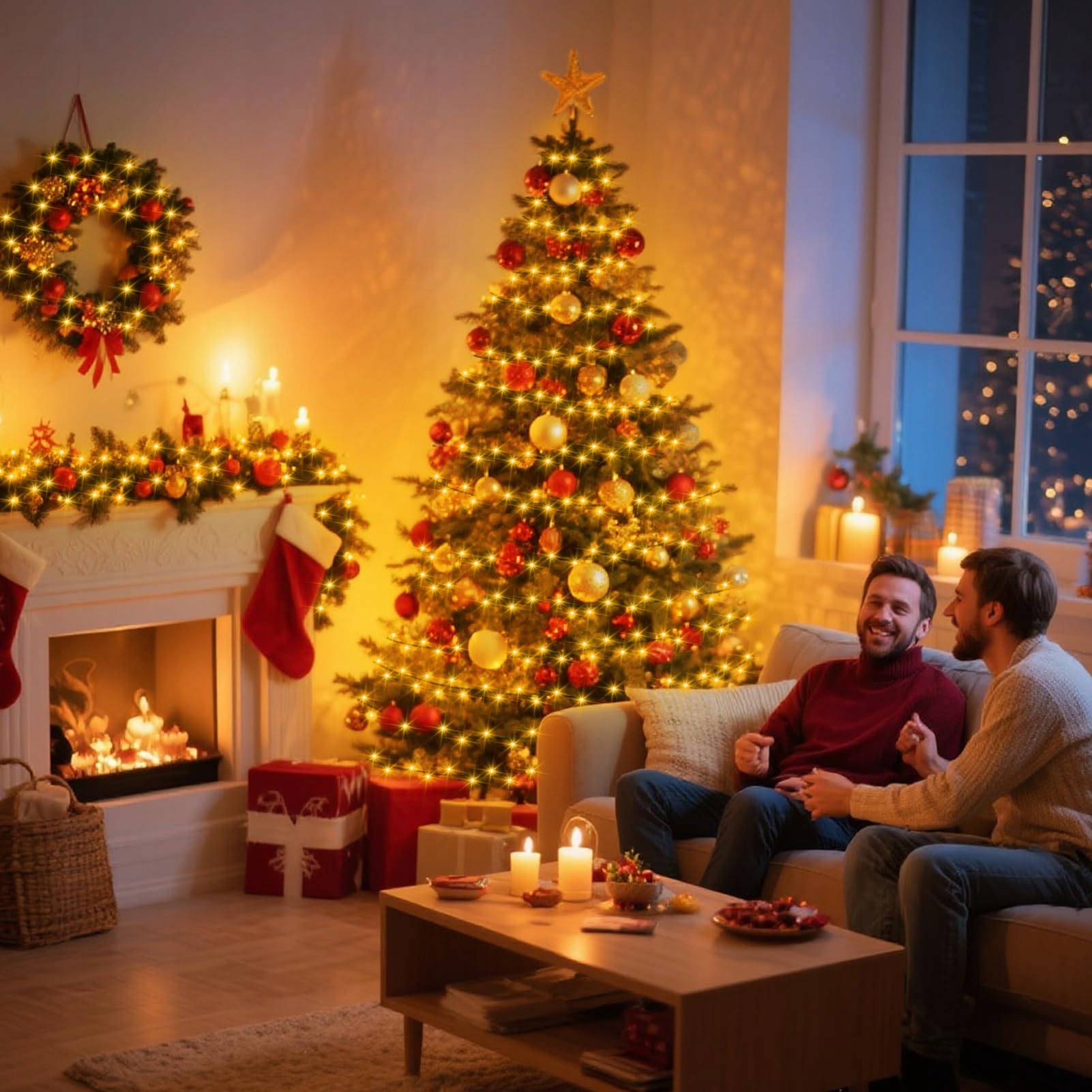 CCILAND Lampa LED 20M 200 LED Świąteczne Oświetlenie Zewnętrzne Wodoodporne — miniatura 5