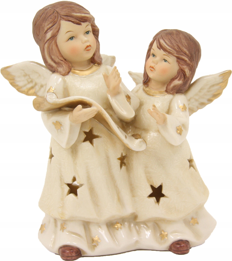 

Anioły Świąteczne, figura oświetlona- 16cm wysokie