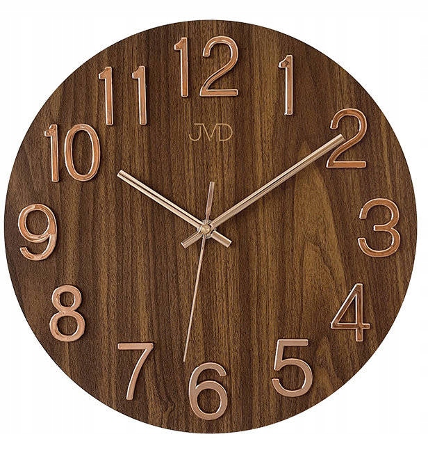 Hnědé Elegantní Nástěnné Hodiny Jvd HT98.8 30 cm 3D